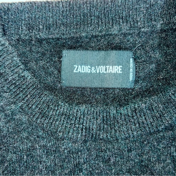 Zadig & Voltaire Cici Star Patch Cashmere Sweater Jumper Pullover Size XS Luxury - Picture 8 of 12